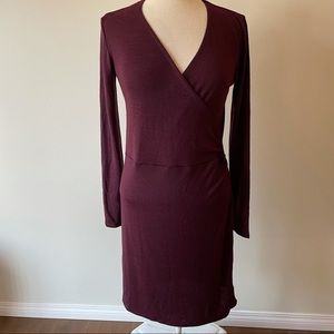 Faux Wrap Dress Purple Size S